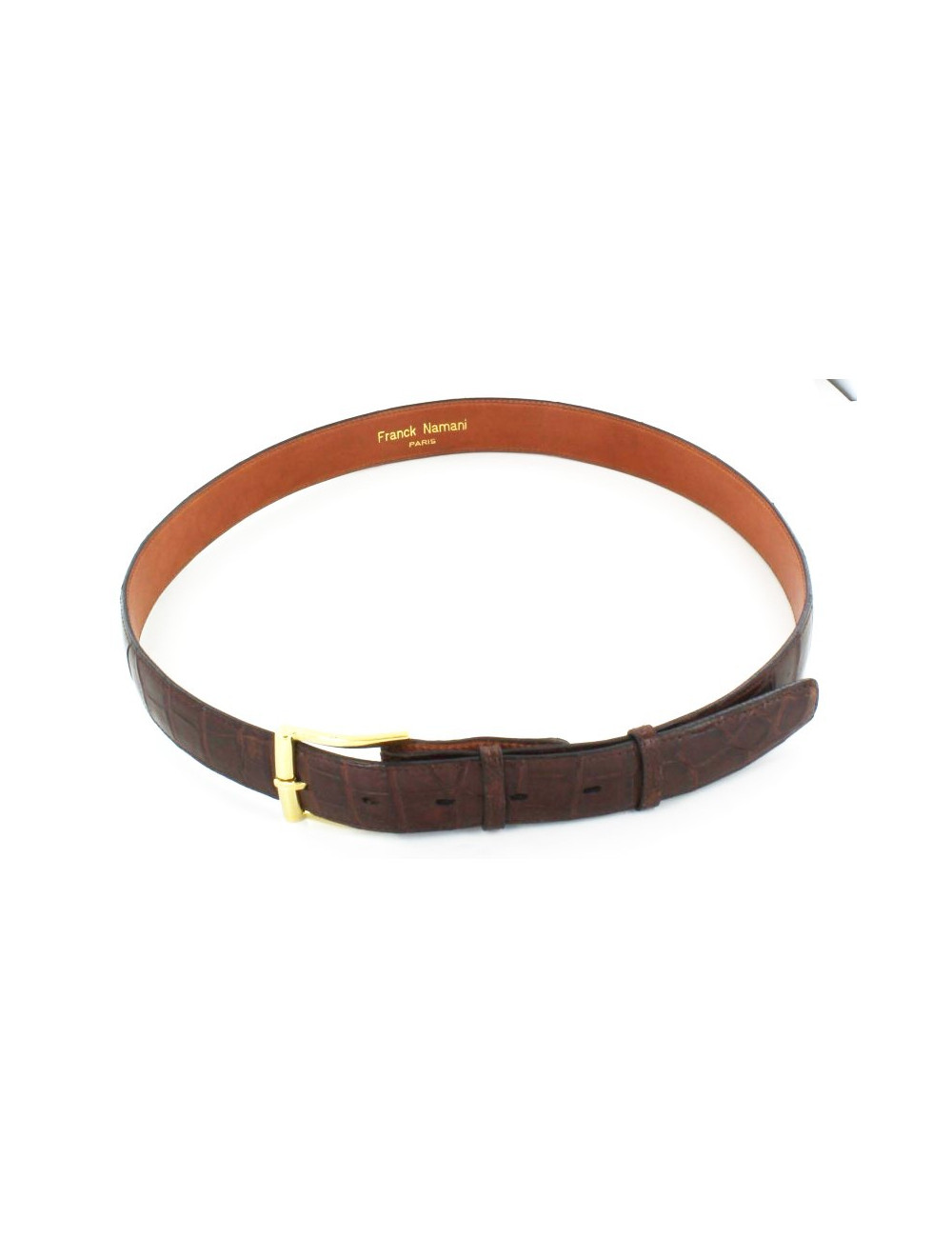 Belt man FRANCK NAF Brown crocodile genuine leather