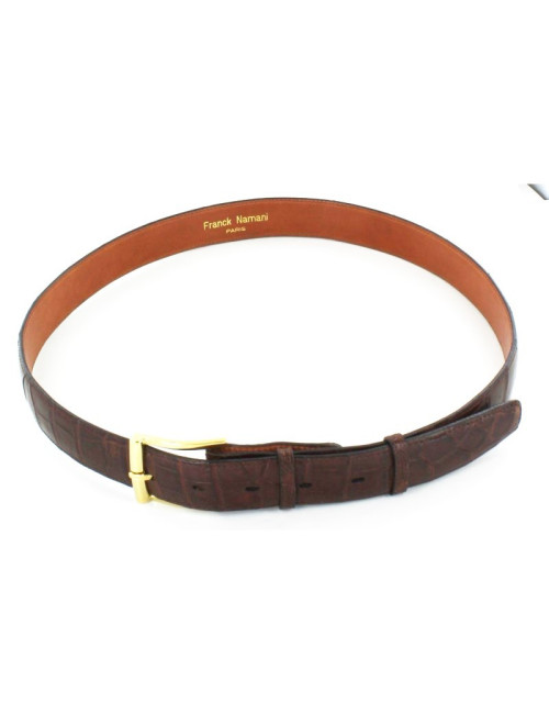 Belt man FRANCK NAF Brown crocodile genuine leather