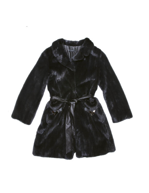 Manteau RIZAL T40   en vison bleu nuit 