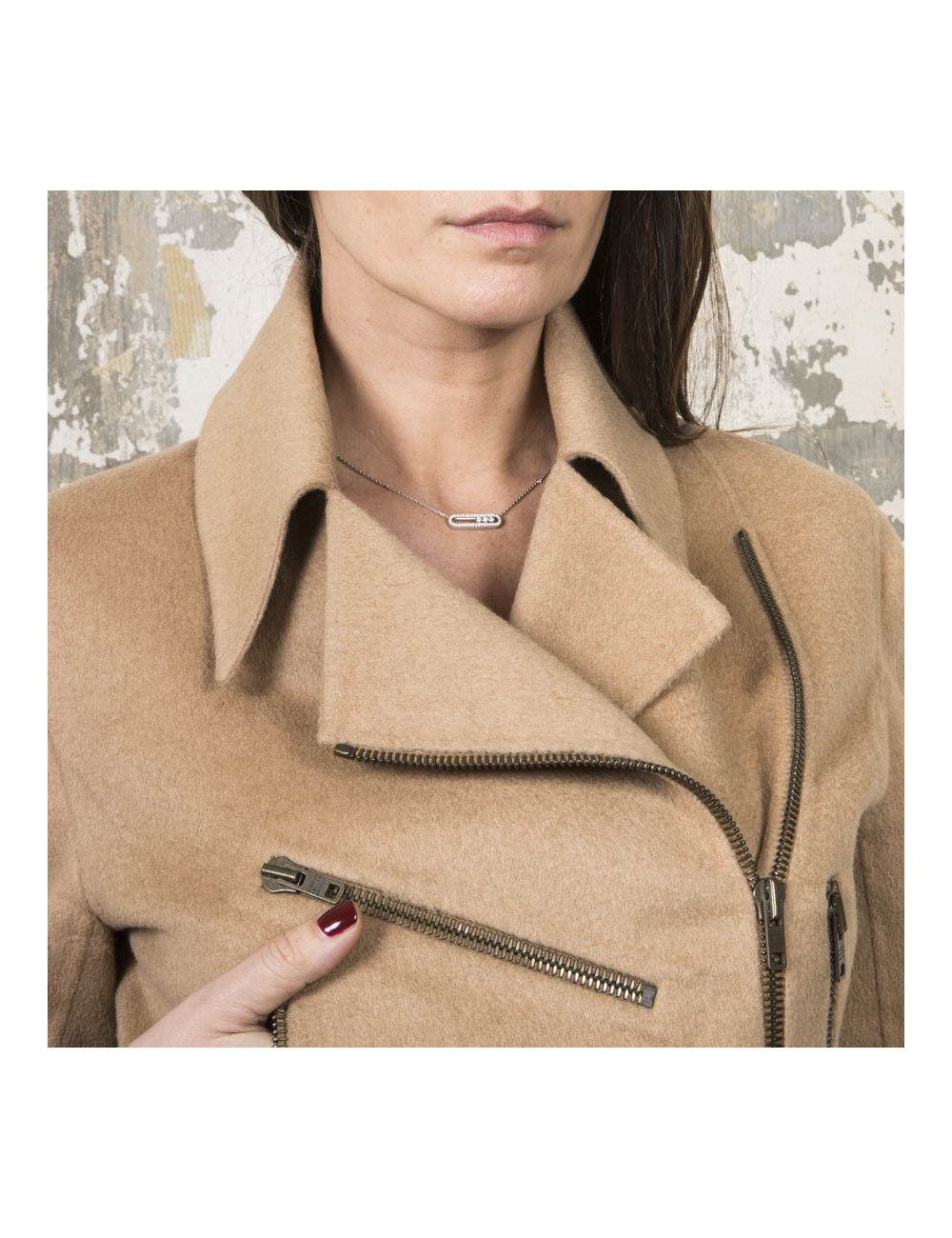 Veste SANS MARQUE manches trois quart en laine ? marron clair