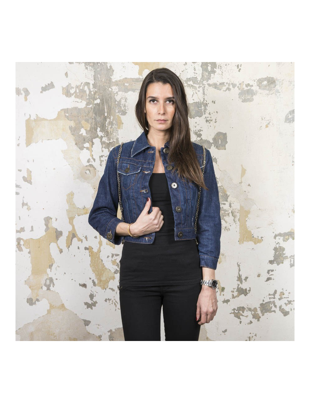 Blouson JEAN PAUL GAULTIER t 38 en toile denim