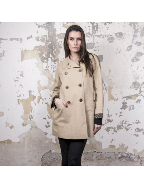 LOUIS VUITTON Mackintosh raincoat in beige cotton size 42