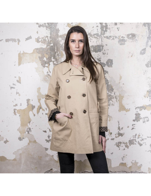 LOUIS VUITTON Mackintosh raincoat in beige cotton size 42