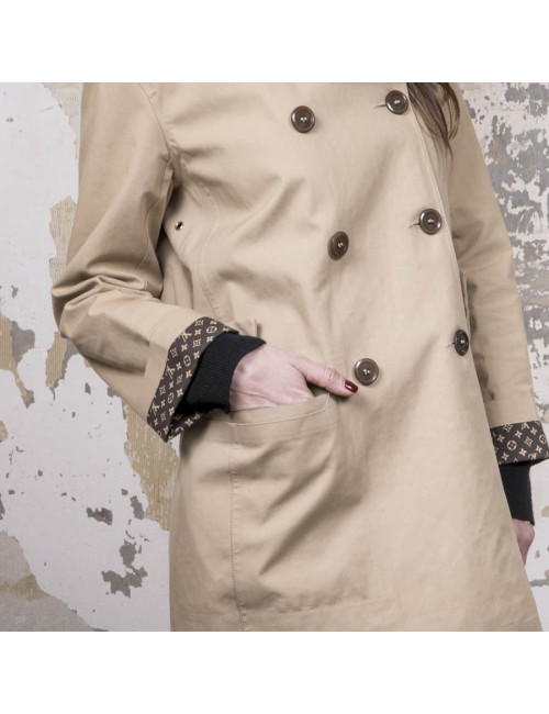 LOUIS VUITTON Mackintosh raincoat in beige cotton size 42