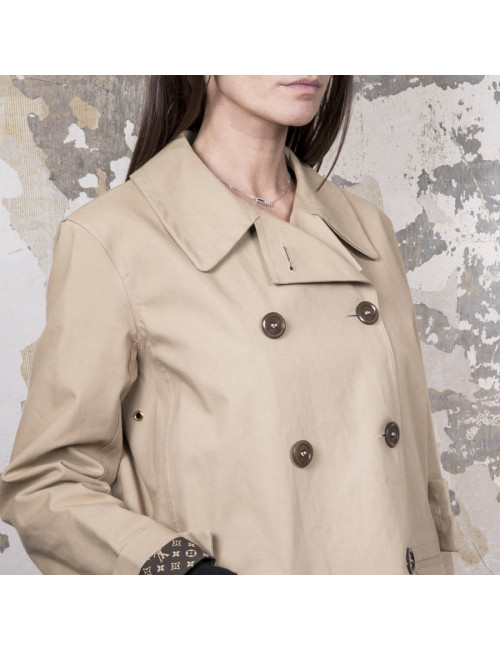 LOUIS VUITTON Mackintosh raincoat in beige cotton size 42