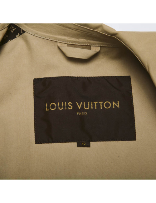 LOUIS VUITTON Mackintosh raincoat in beige cotton size 42