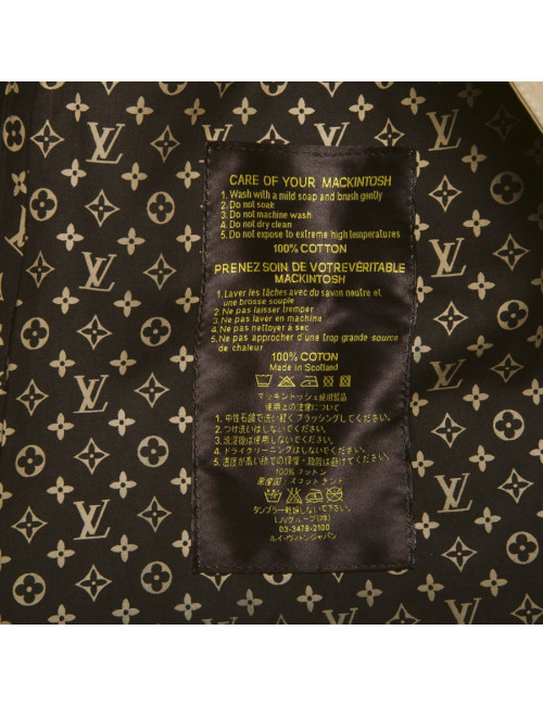 LOUIS VUITTON Mackintosh raincoat in beige cotton size 42
