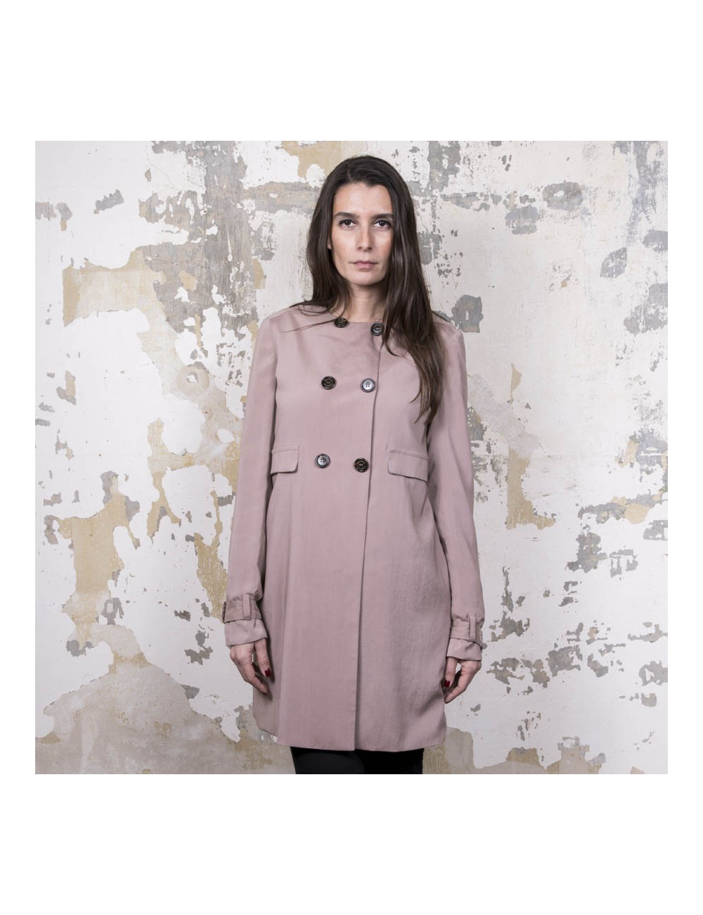 trench T38 BRUNELLO CUCINELLI réversible en soie 