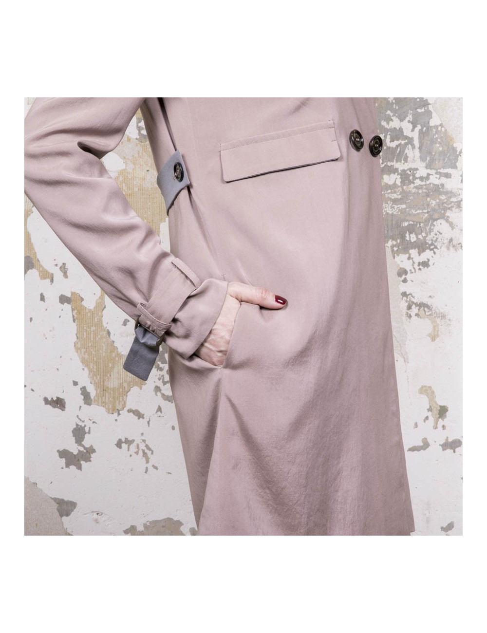 trench T38 BRUNELLO CUCINELLI réversible en soie 