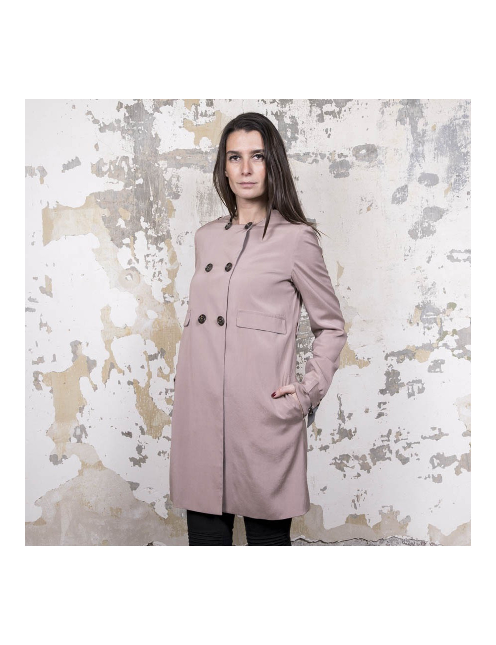 trench T38 BRUNELLO CUCINELLI réversible en soie 