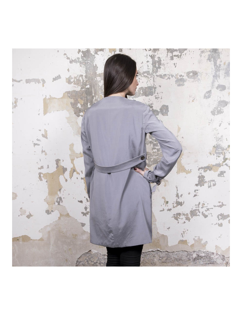 trench T38 BRUNELLO CUCINELLI réversible en soie 