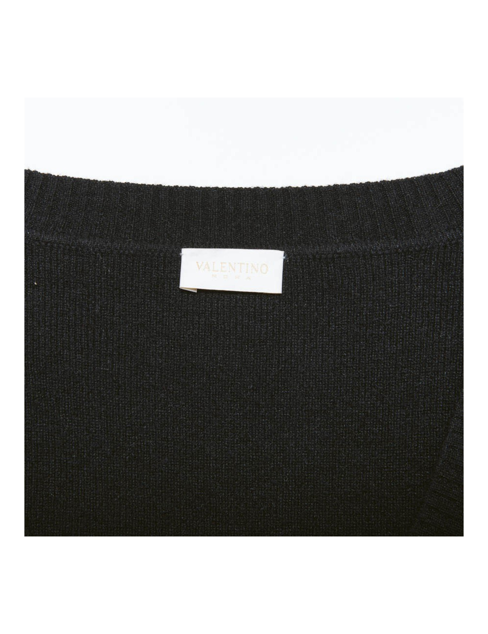 Pull VALENTINO T 44 FR en laine et cachemire noir avec sequins