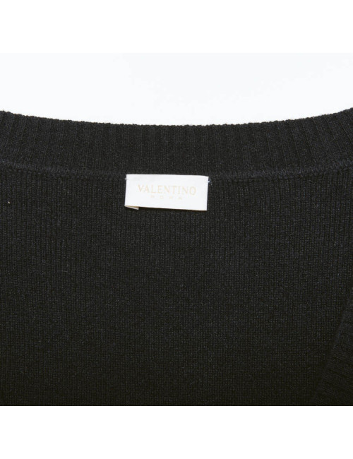 Pull VALENTINO T 44 FR en laine et cachemire noir avec sequins