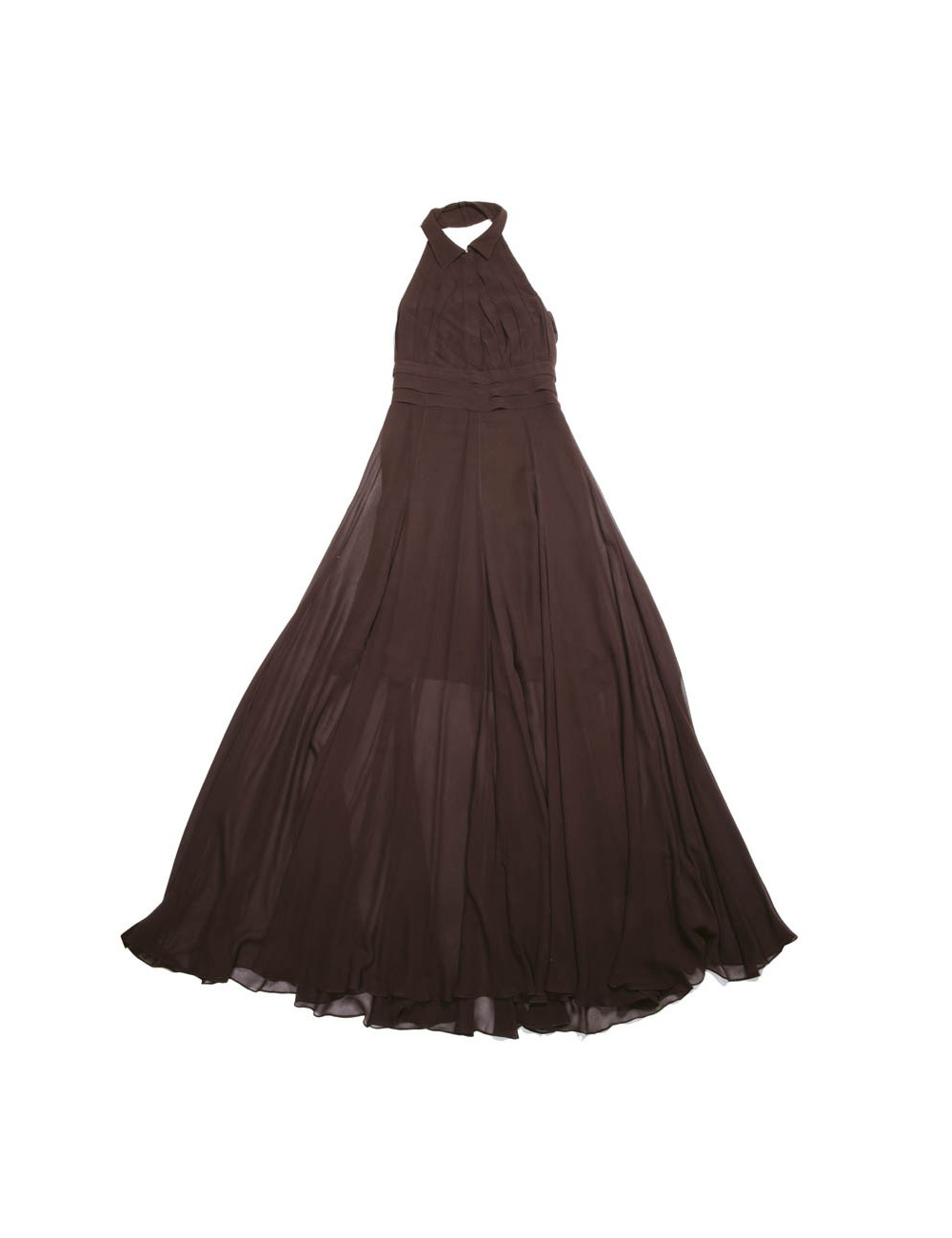 Robe longue du soir ROCHAS marron