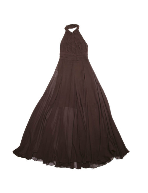 Robe longue du soir ROCHAS marron