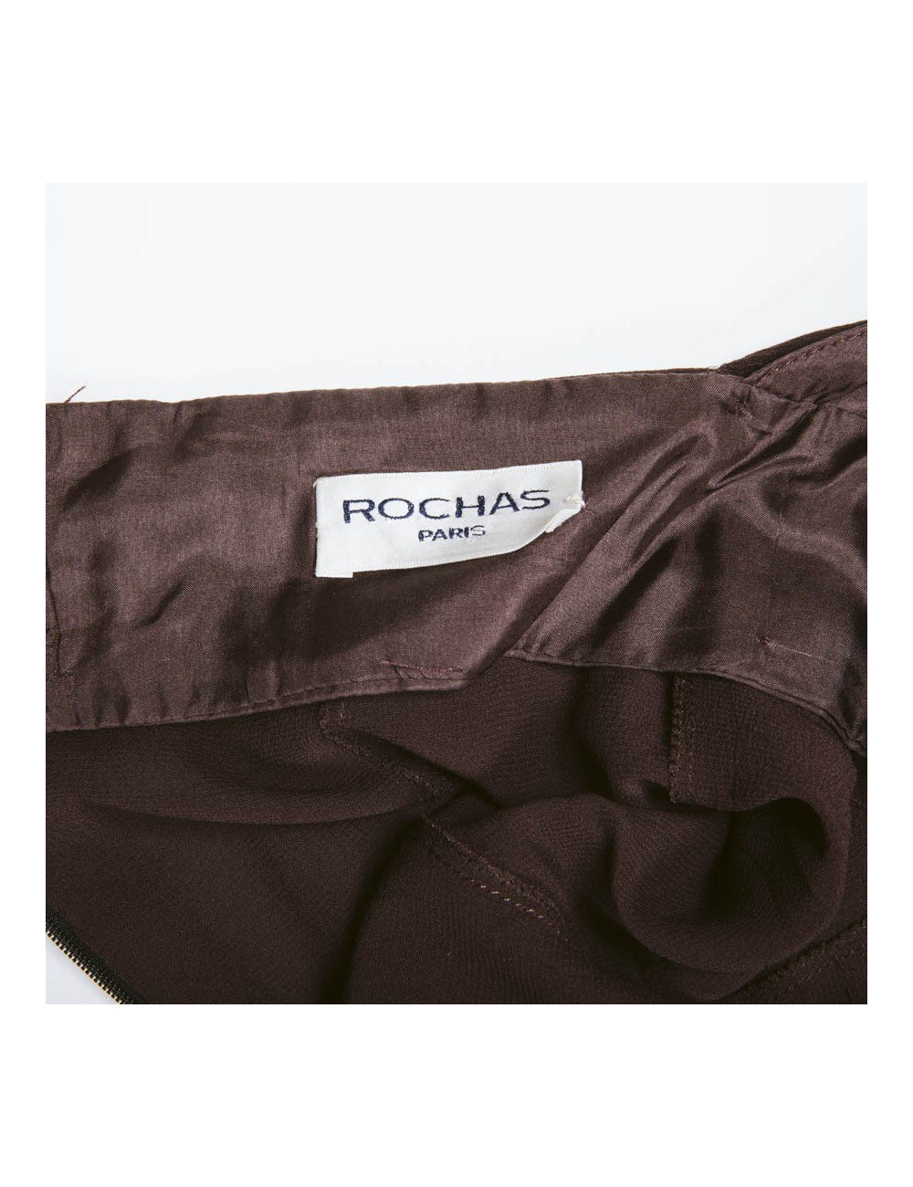 Robe longue du soir ROCHAS marron