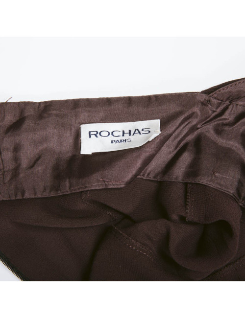 Robe longue du soir ROCHAS marron