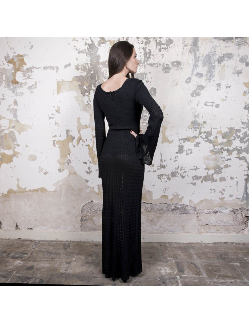 ALAIA long dress in black lycra size S
