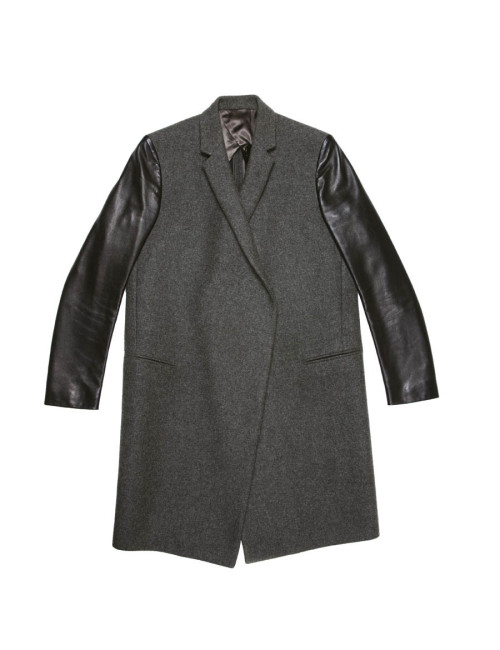 Manteau t 36 CELINE en laine grise 