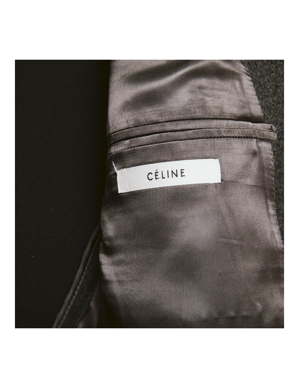 Manteau t 36 CELINE en laine grise 