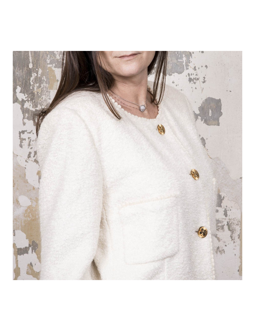 Veste CHANEL Vintage écrue