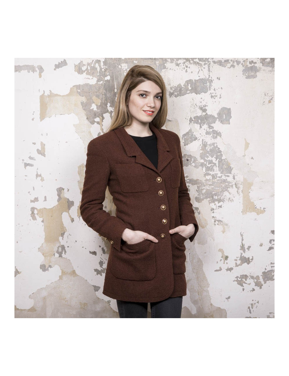 Veste CHANEL T  marron