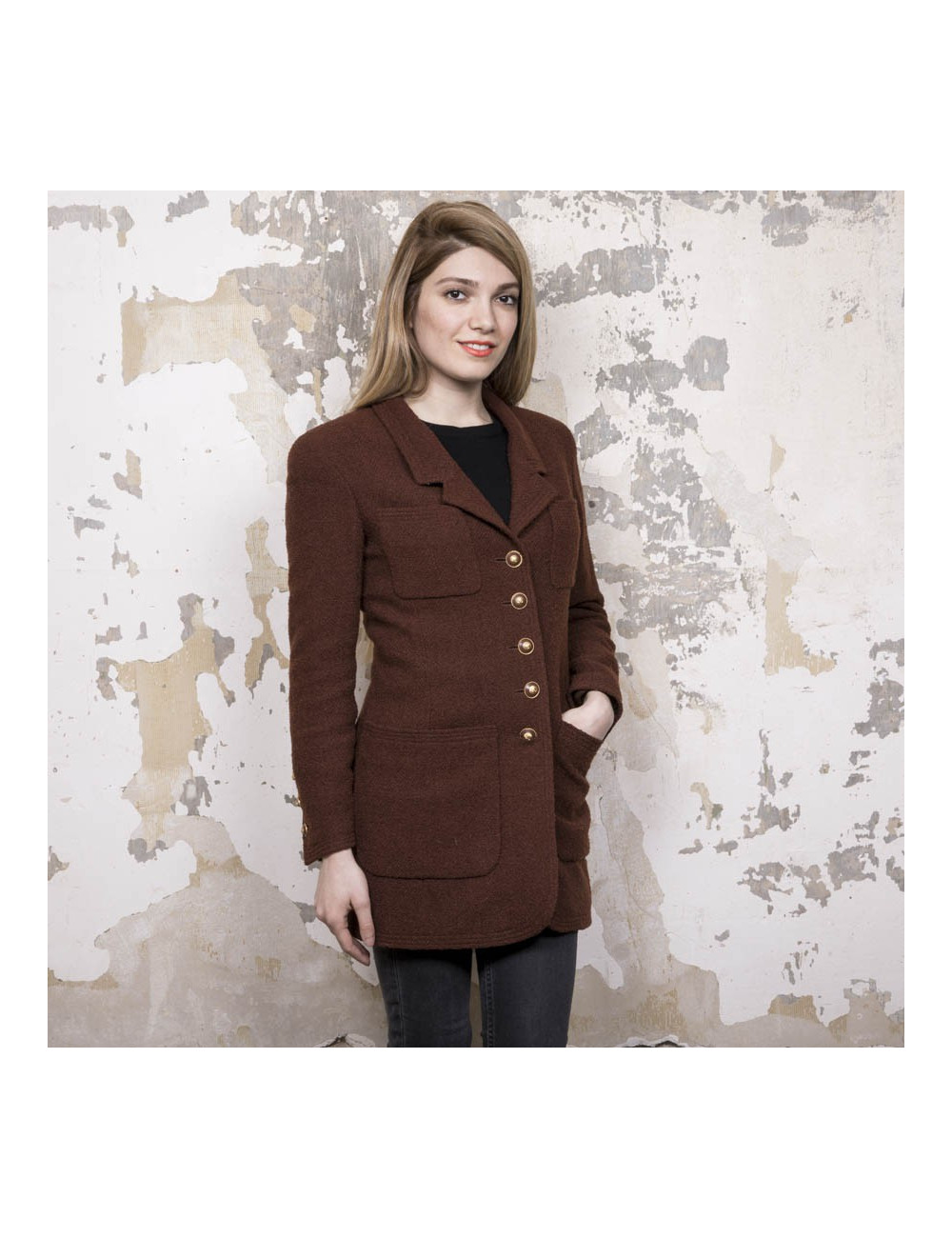 Veste CHANEL T  marron