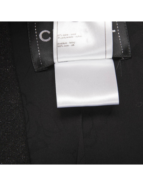 Veste T 40 CHANEL laine noir irisé