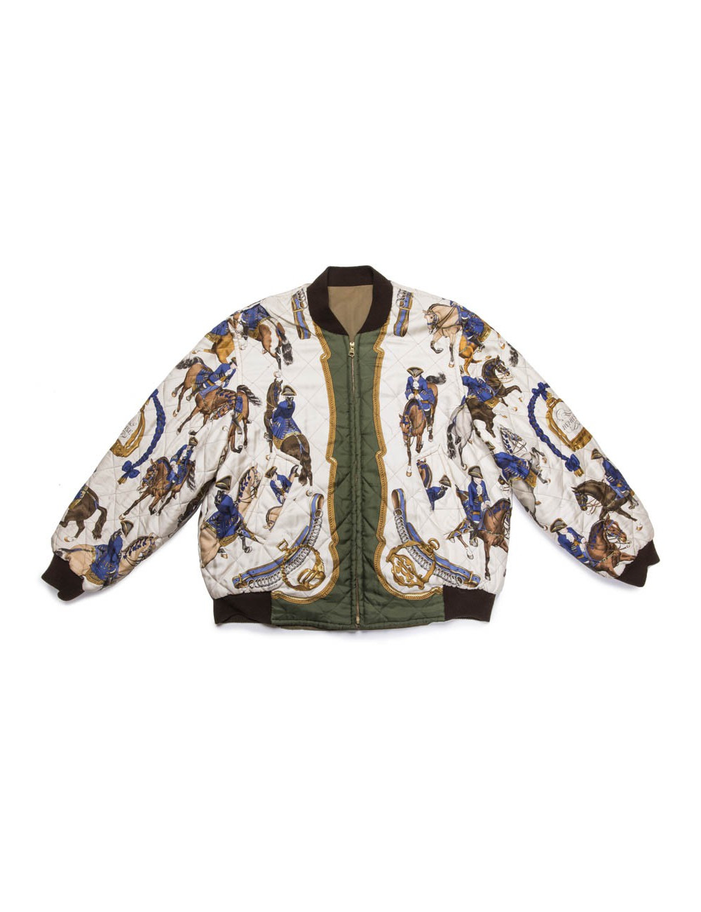 Bombers HERMES soie imprimées reversible