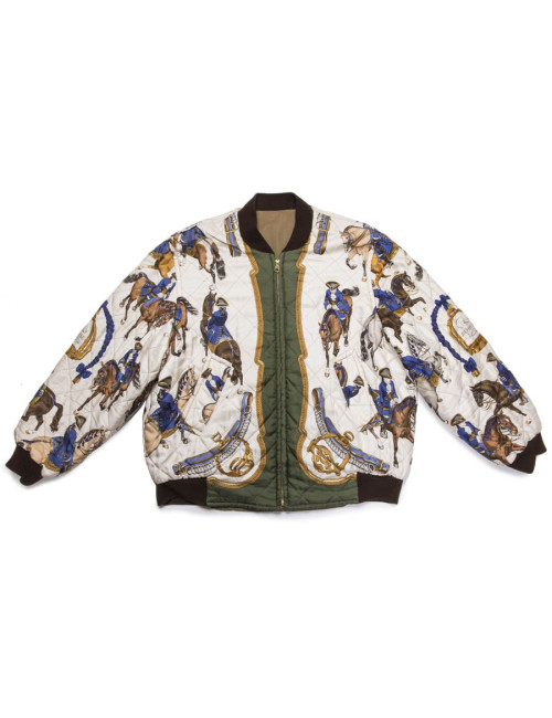 Bombers HERMES soie imprimées reversible