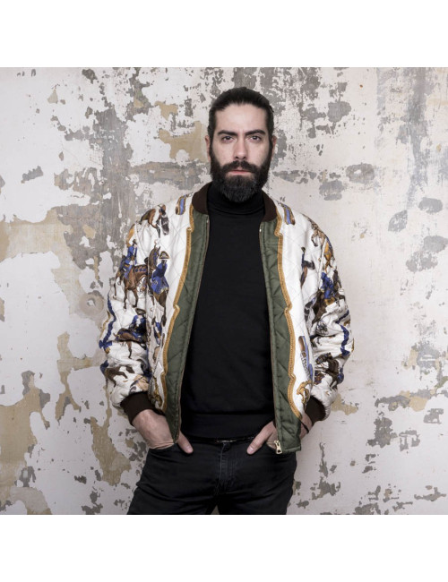 Bombers HERMES soie imprimées reversible