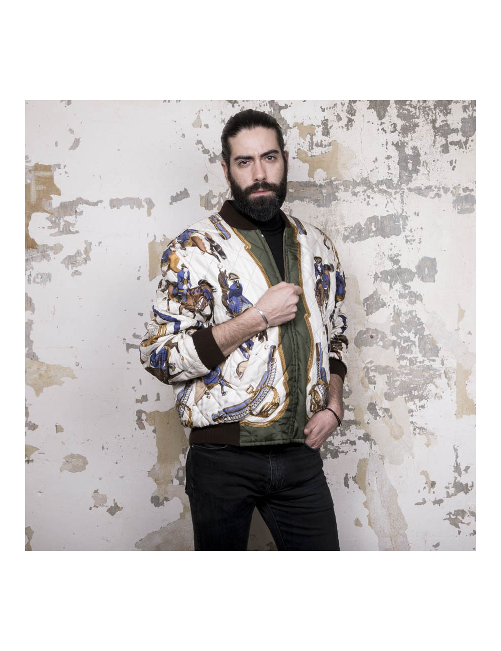 Bombers HERMES soie imprimées reversible