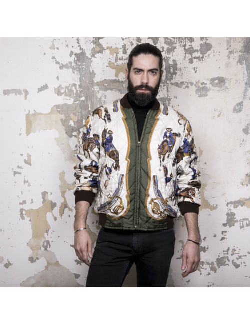Bombers HERMES soie imprimées reversible