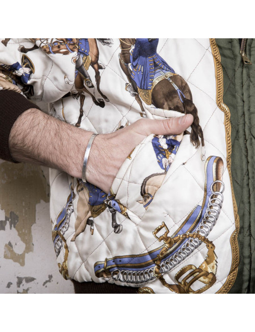 Bombers HERMES soie imprimées reversible