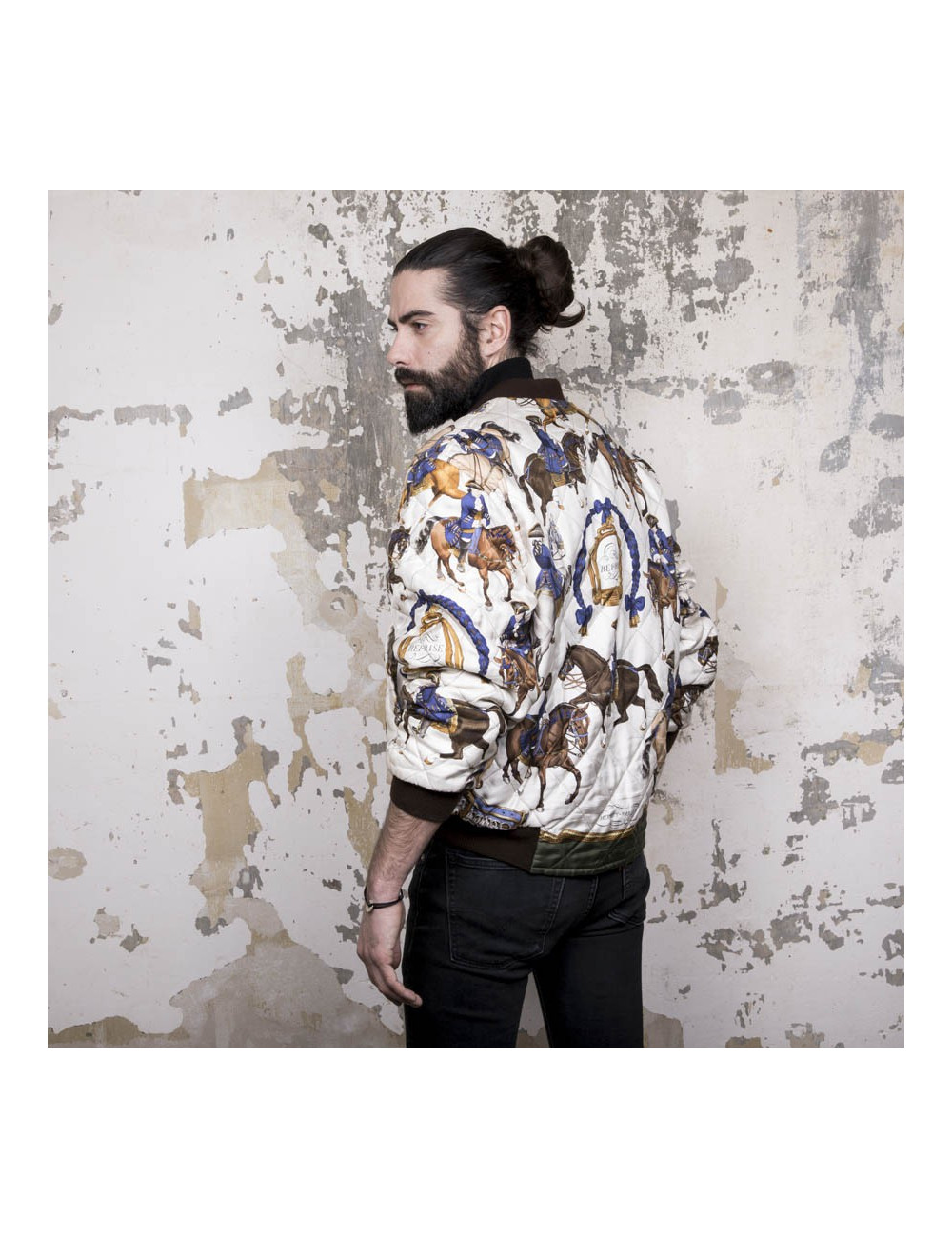 Bombers HERMES soie imprimées reversible