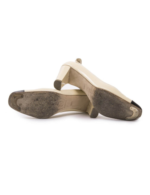 Escarpins CHANEL T 36.5 C bicolores 