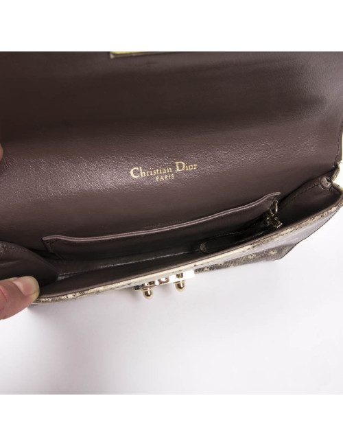 DIOR clutch in water snake skin