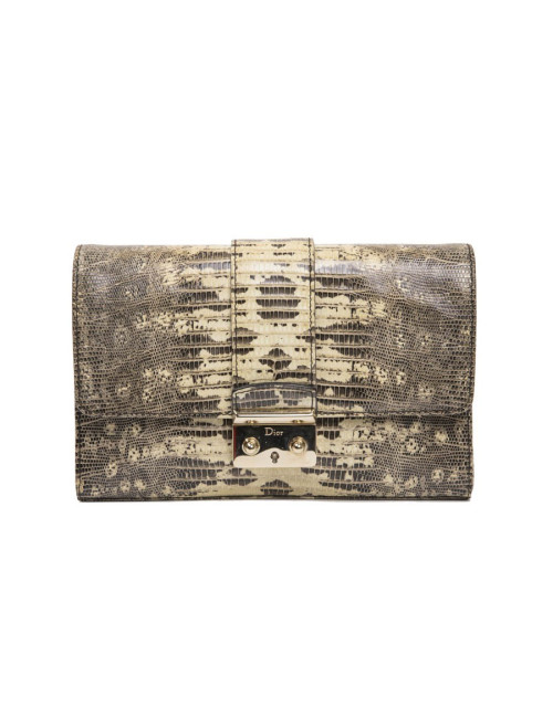 DIOR clutch in water snake skin