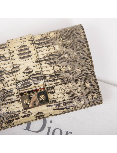 DIOR clutch in water snake skin