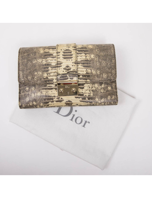 DIOR clutch in water snake skin