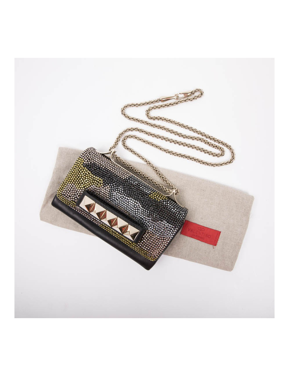 Sac du soir Vavavoom  VALENTINO Rockstud cristal mesh