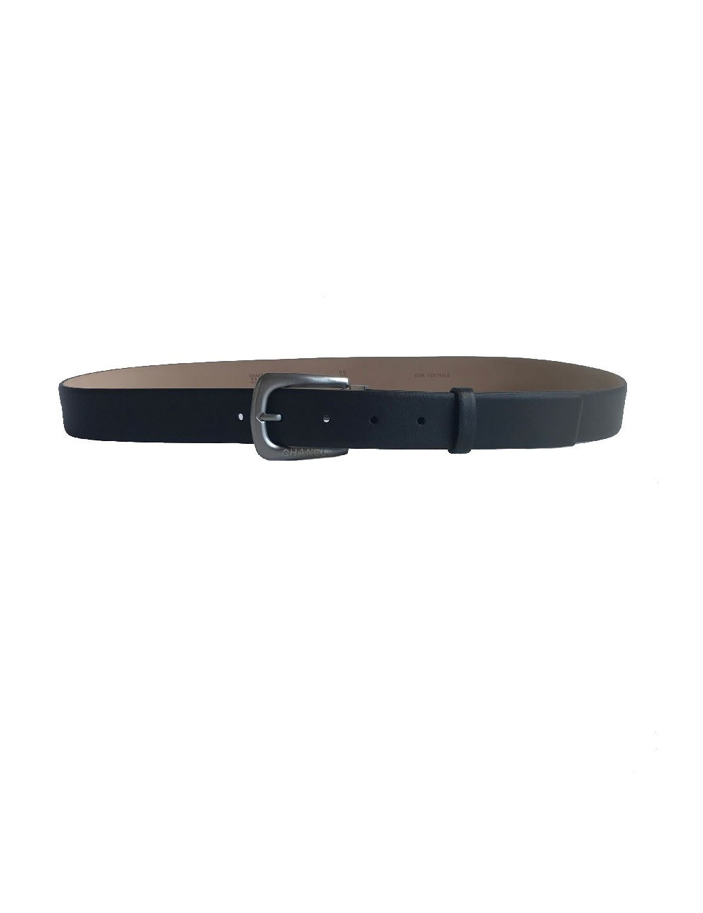 Ceinture CHANEL T 95  en cuir lisse noir