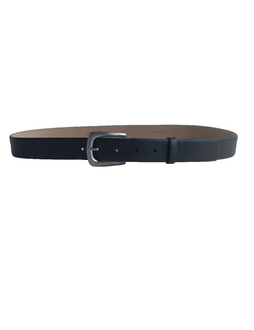 Ceinture CHANEL T 95  en cuir lisse noir