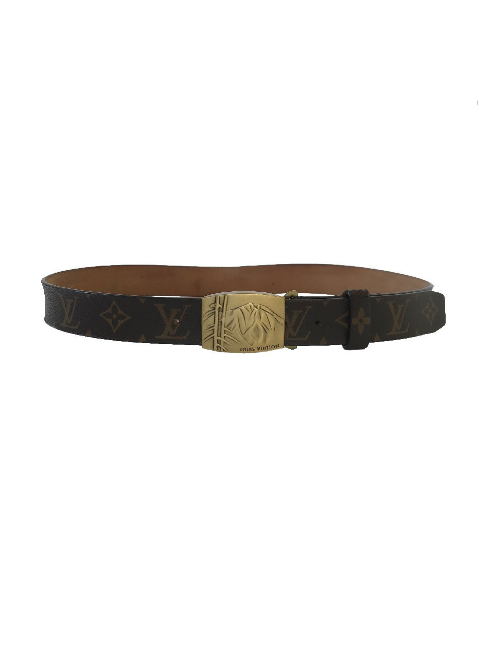 LOUIS VUITTON unisex belt in brown monogram canvas 90/36