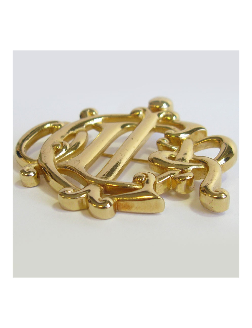 ES Broche DIOR Vintage en métal doré