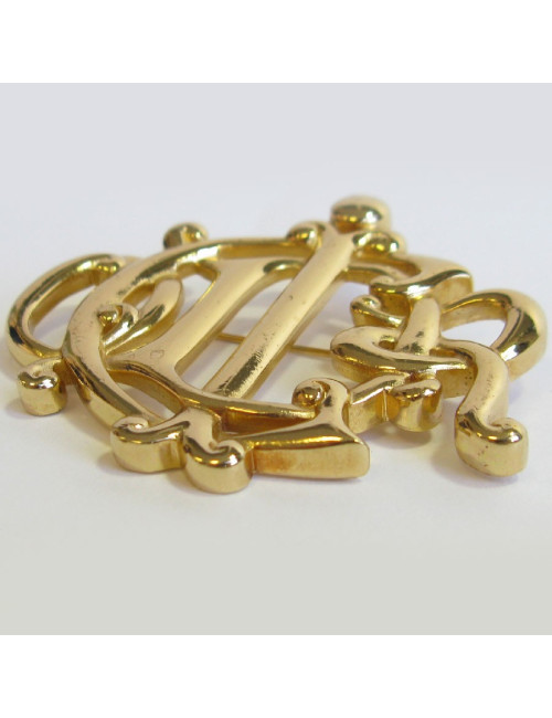 ES Broche DIOR Vintage en métal doré