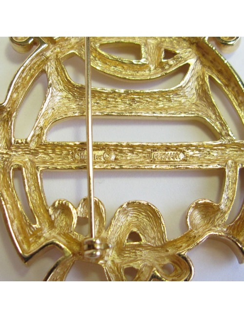 ES Broche DIOR Vintage en métal doré