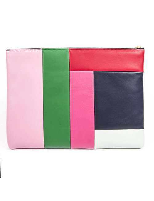 CHANEL pouch in multicolored smooth lamb leather