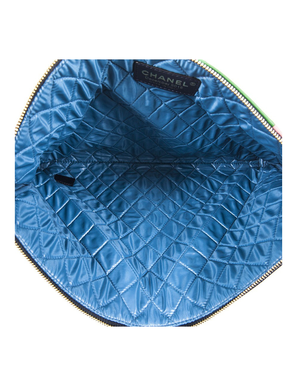 CHANEL pouch in multicolored smooth lamb leather