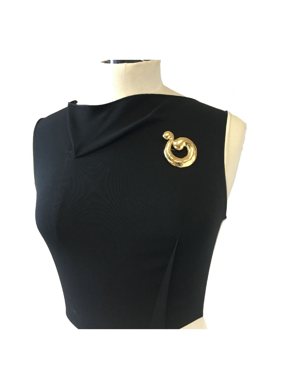 XXX Broche YSL YVES SAINT Vintage en métal doré